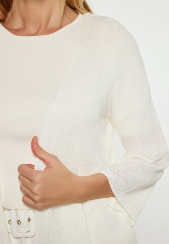 usha WHITE LABEL Knit cardigan in White