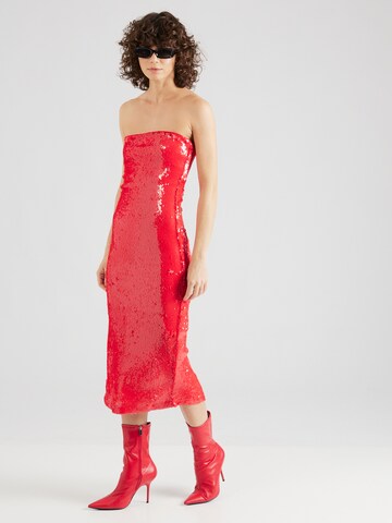 Gina Tricot Avondjurk in Rood: voorkant