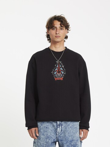 Volcom Sweatshirt in Black: front