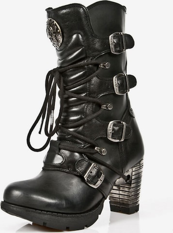 Stivale stringato 'M-TR003-S1' di New Rock in nero: frontale