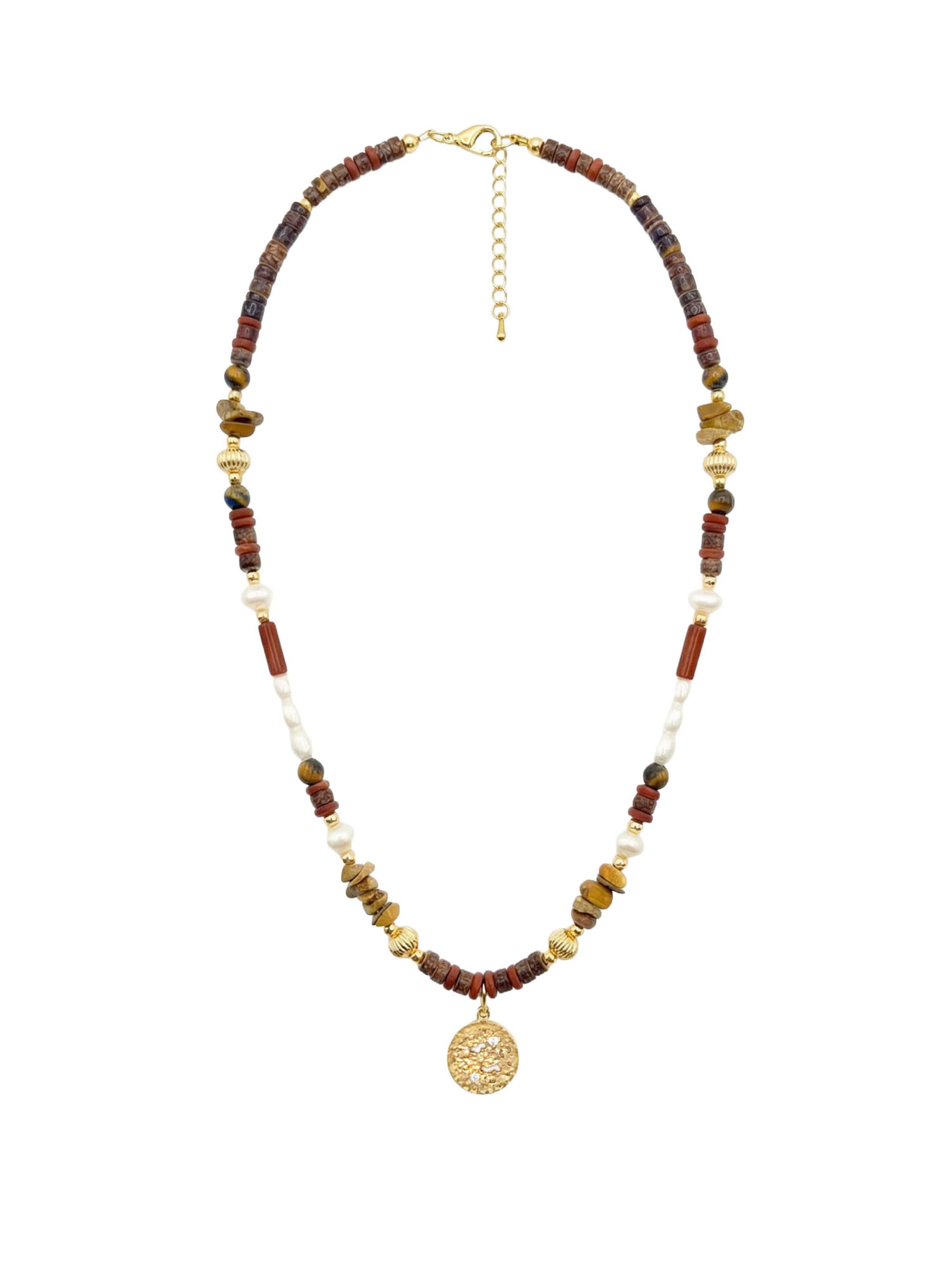 Nemomatheo Necklace 'Fire Ritual' in Mixed colors: front