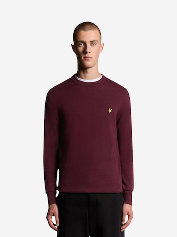 Lyle & Scott Trui 'Cotton Merino Crew Neck Jumper 263MLSKN2110VC' in Rood: voorkant