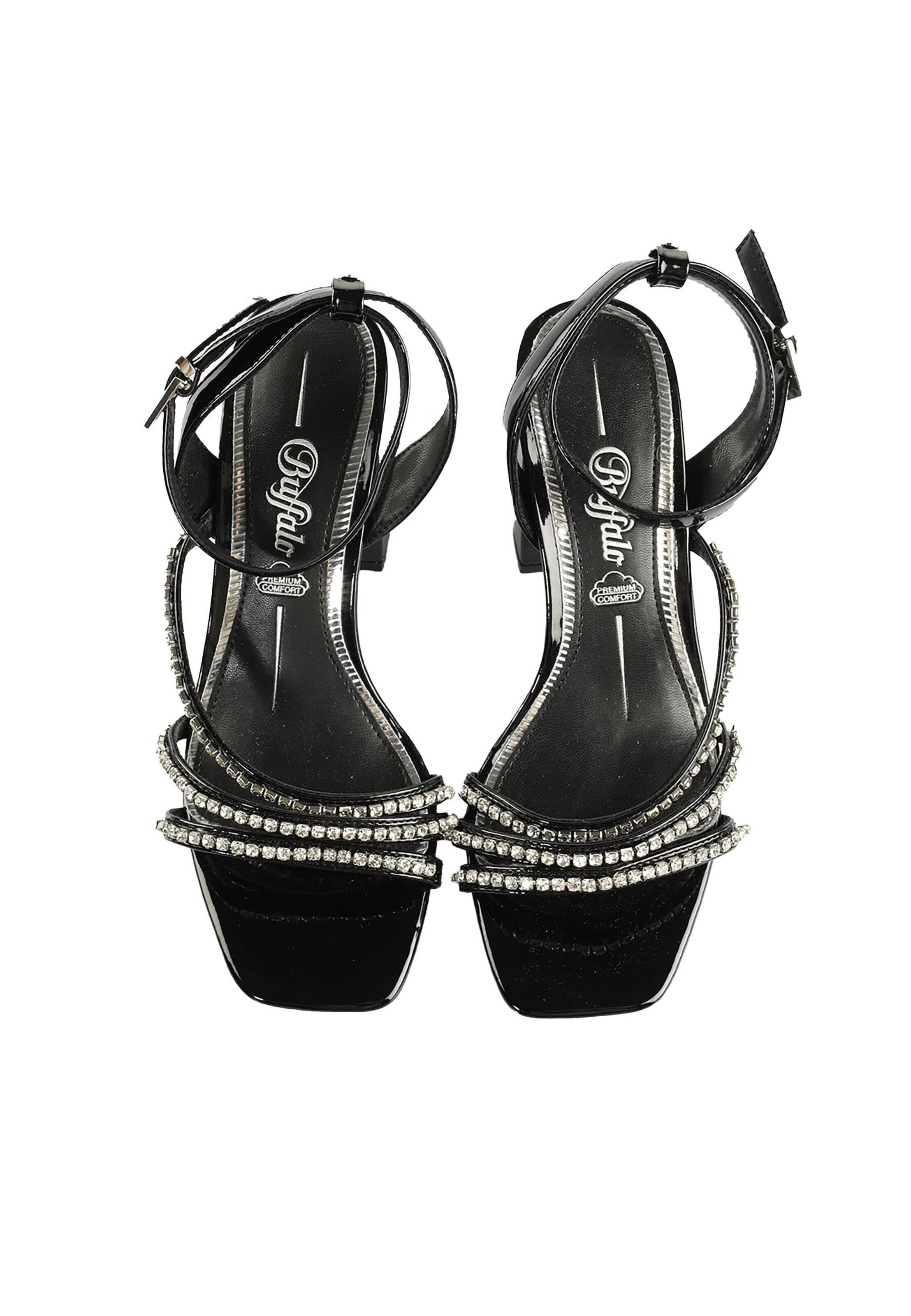 Sandales à lanières 'Charlotte Ice' BUFFALO en noir