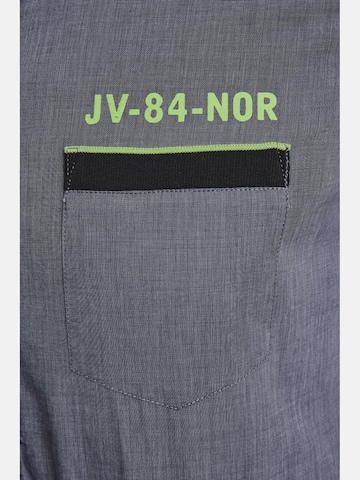 Jan Vanderstorm Comfort Fit Kurzarmhemd ' Mildon ' in Grau