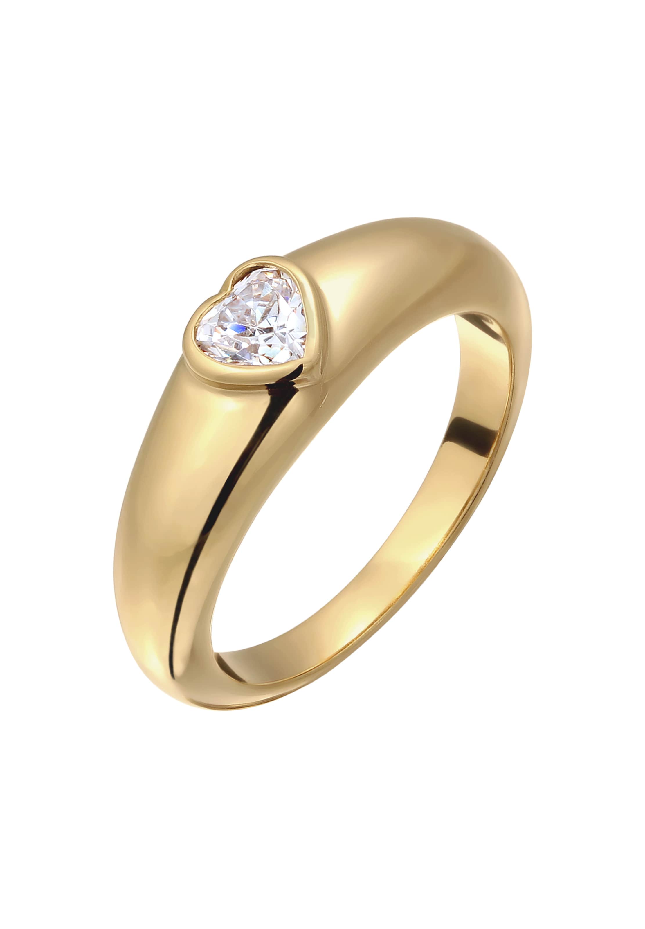 ELLI Ring 'Herz' in Gold: front