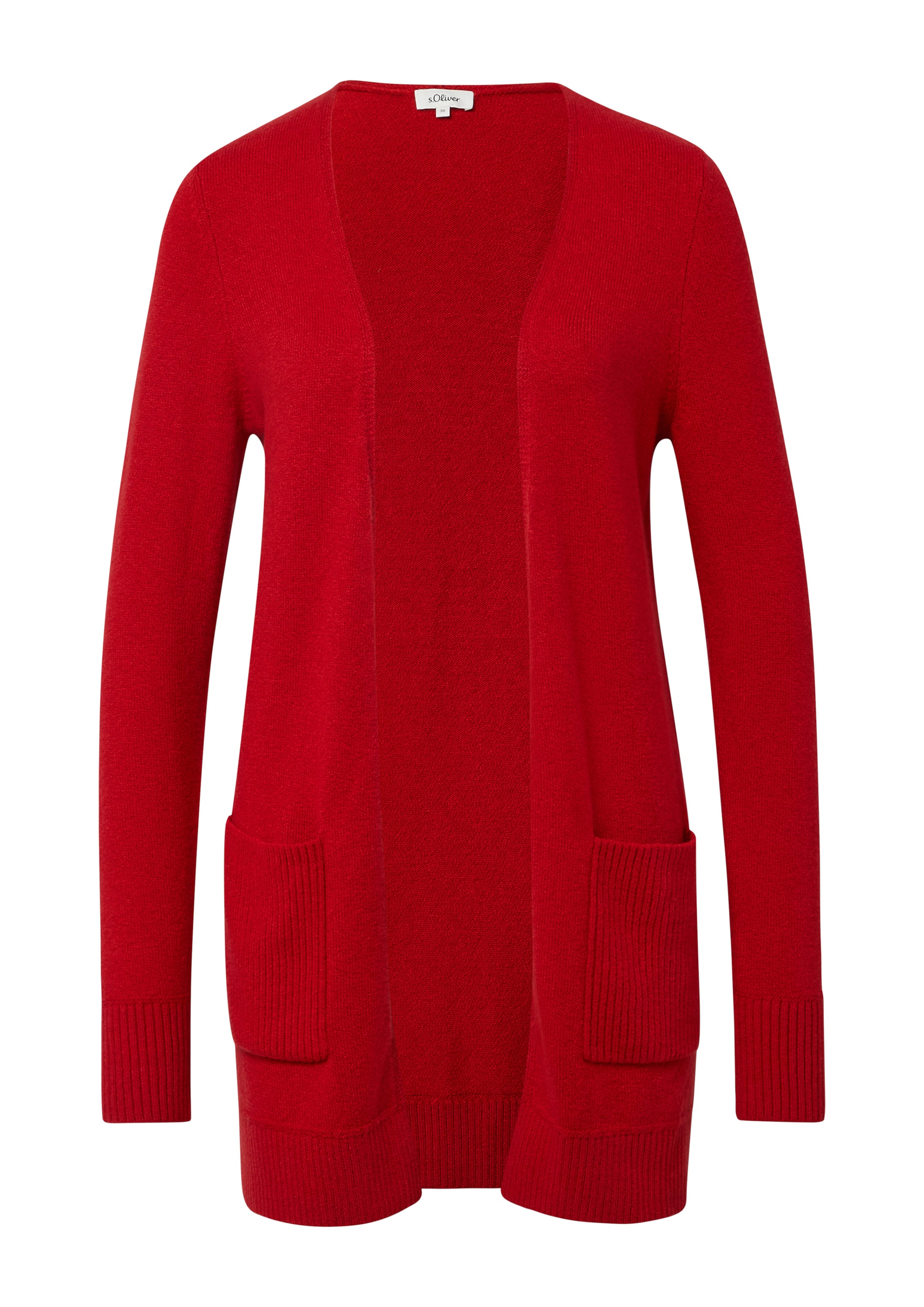 s.Oliver Gebreid vest in Rood: voorkant