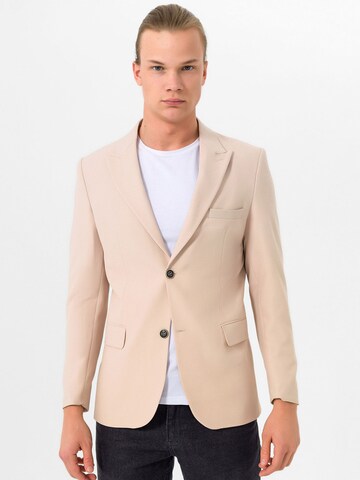 Coupe slim Veste de costume Daniel Hills en beige : devant