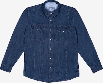 Checker Hemd ' Dynasty Denim ' in Blau: Vorderseite