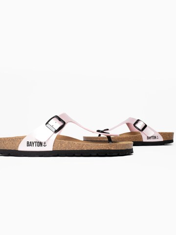 Bayton T-Bar Sandals in Pink