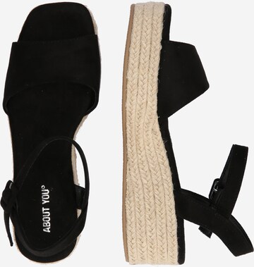 ABOUT YOU Sandals 'Valentina' in Black