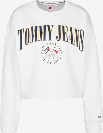 Sweat-shirt Tommy Jeans en blanc : devant