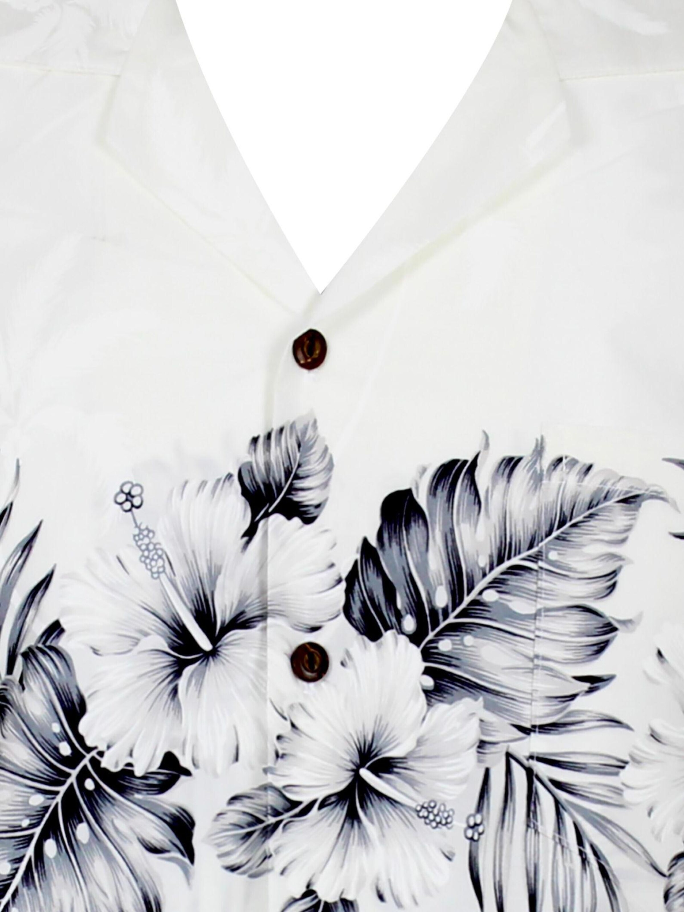 Regular fit Camicia 'Hibiskus Brustdruck' di KY's in grigio