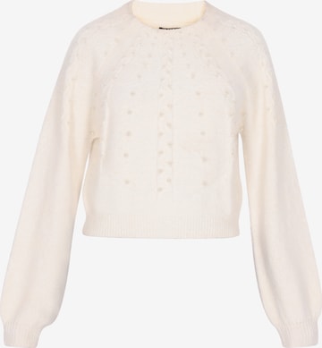 Pull-over faina en blanc : devant