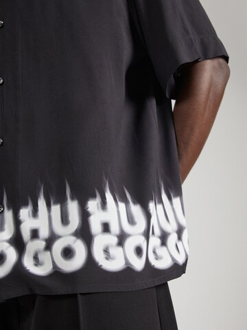 HUGO - Ajuste confortable Camisa 'Espino' en negro