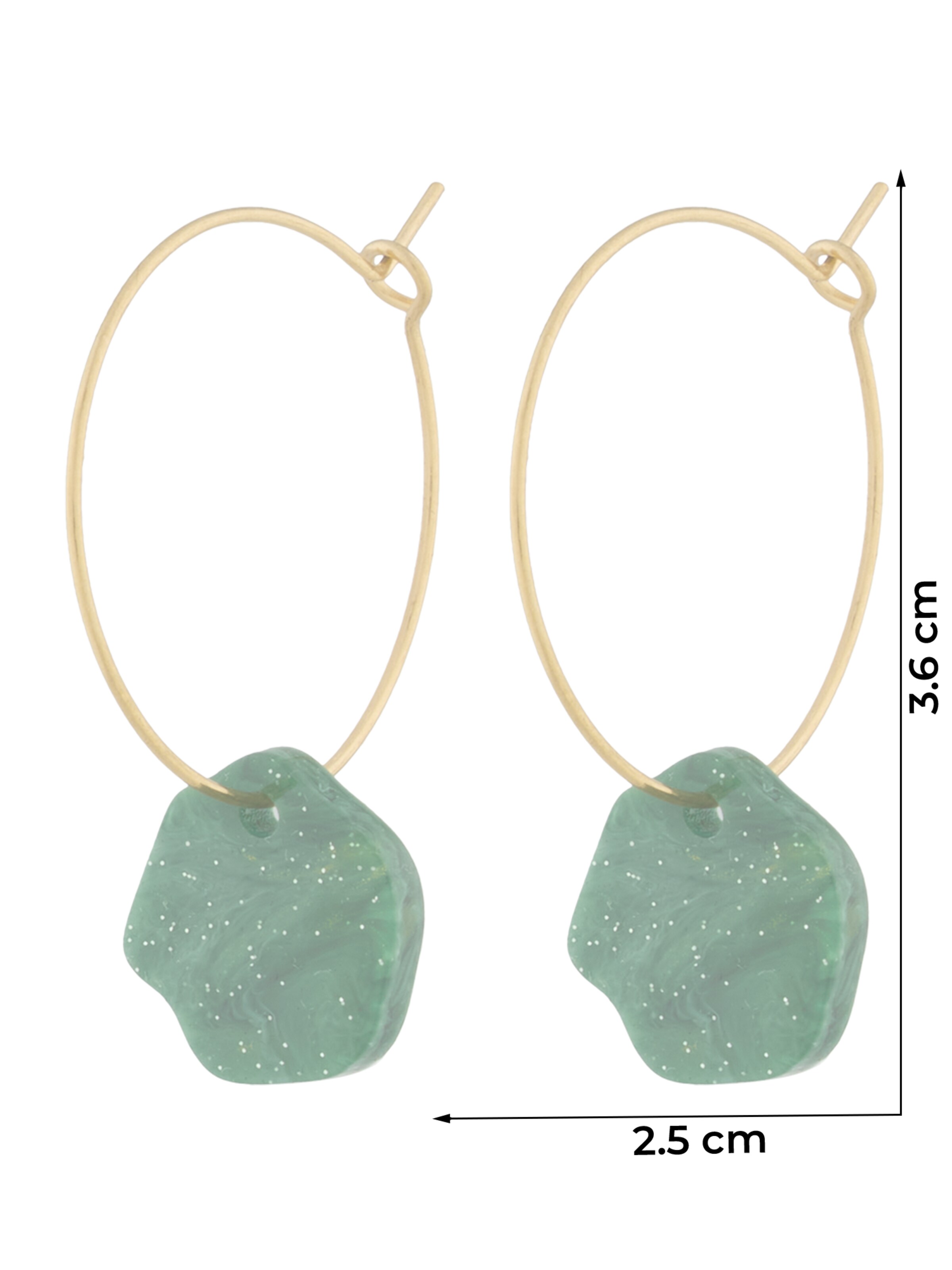 Fräulein Wunder - Pendientes 'Alice' en verde