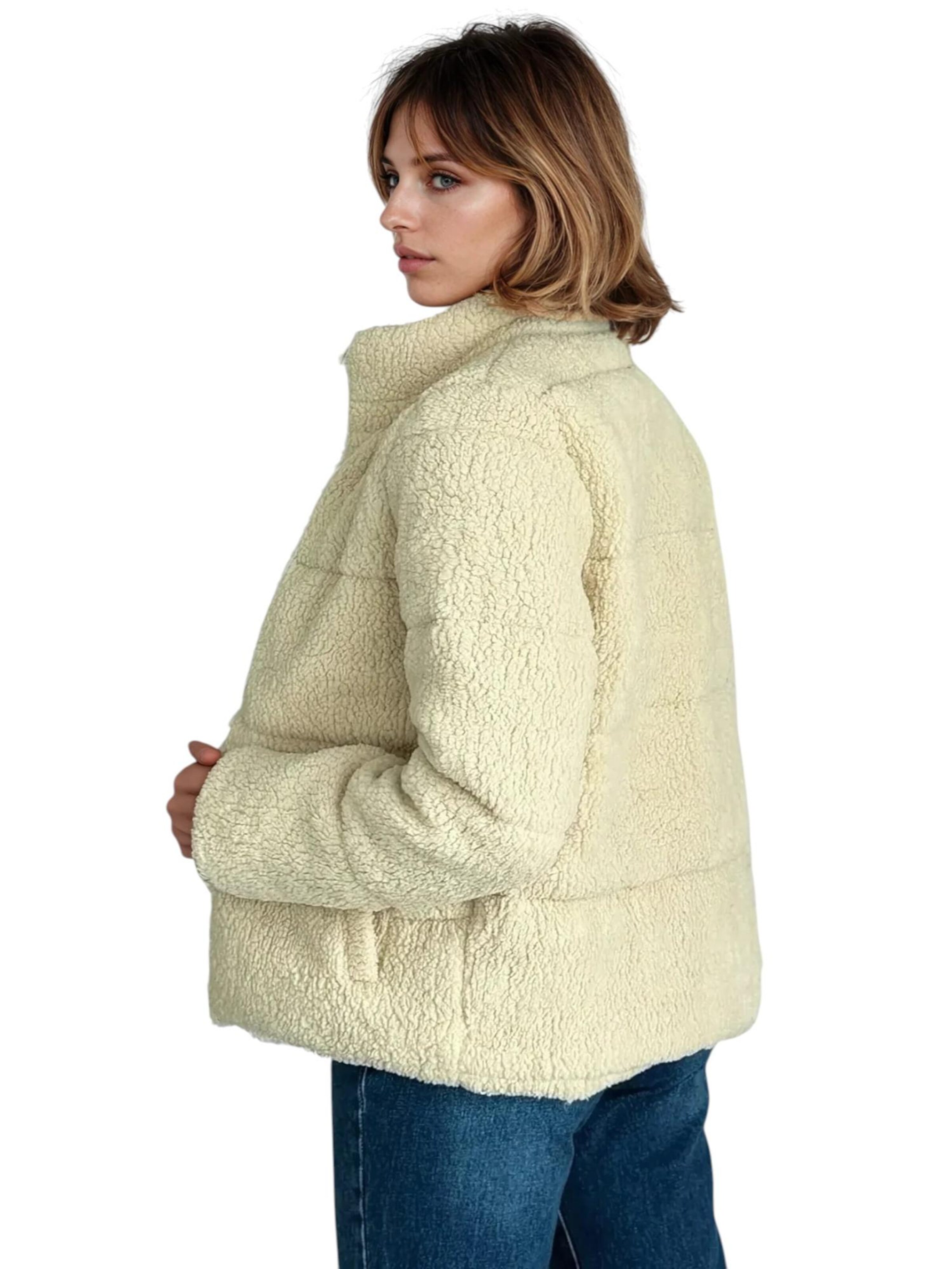 fashionshowcase Vinterjakke 'TeddyCharm' i beige