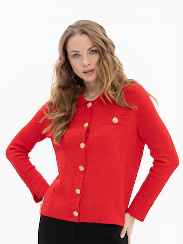 Passioni Strickjacke‌‌‌ in Rot: Vorderseite