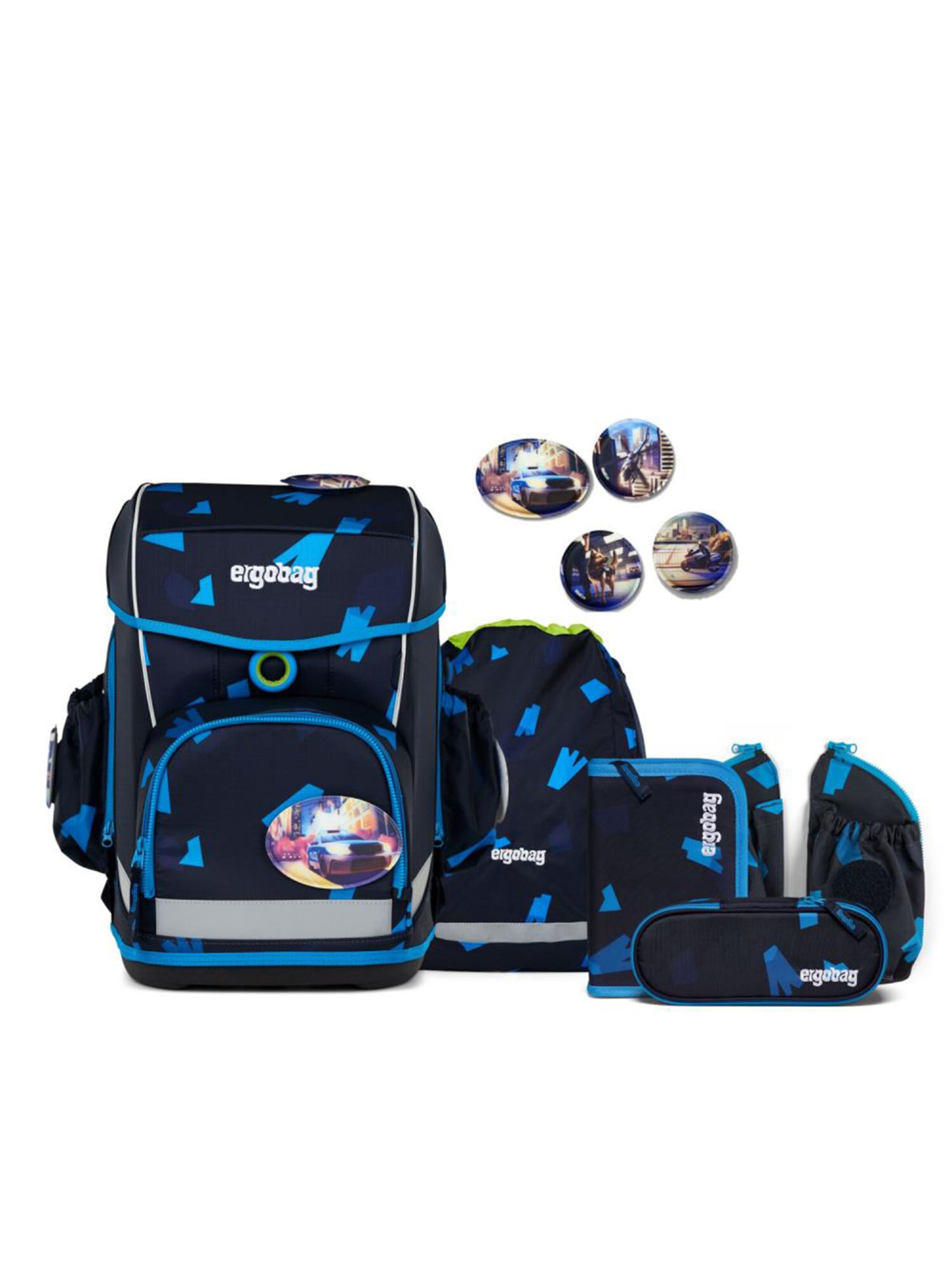 ergobag Rucksack 'Cubo Light Schulranzen Set'‌‌‌ in Blau: Vorderseite