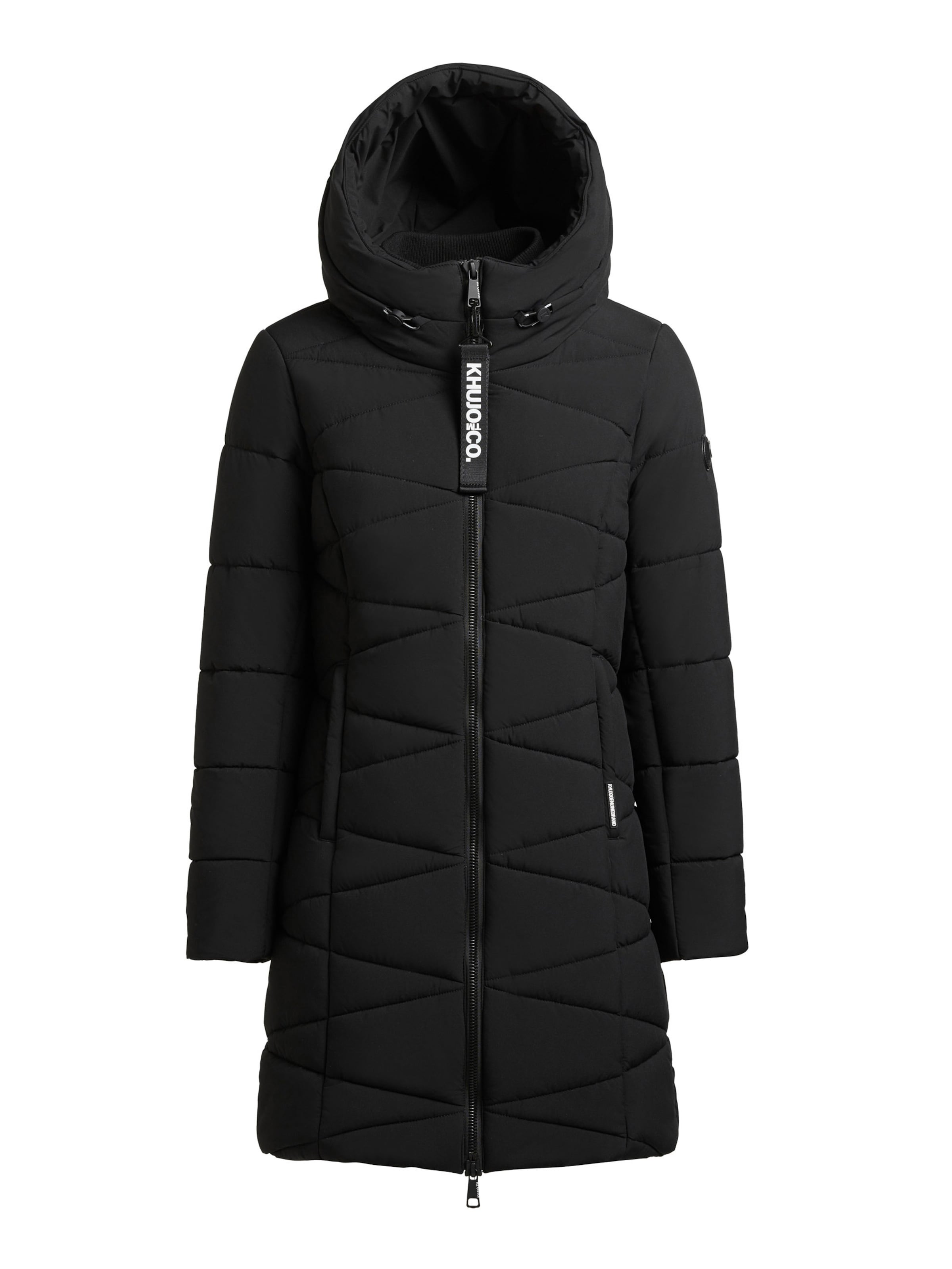 khujo Mantel ' TIFF ' in Schwarz: Vorderseite