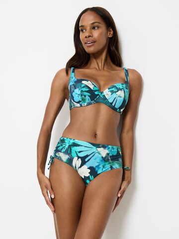 TRIUMPH Bustier Bügel-Bikini-Top ' Summer Fleur ' in Blau