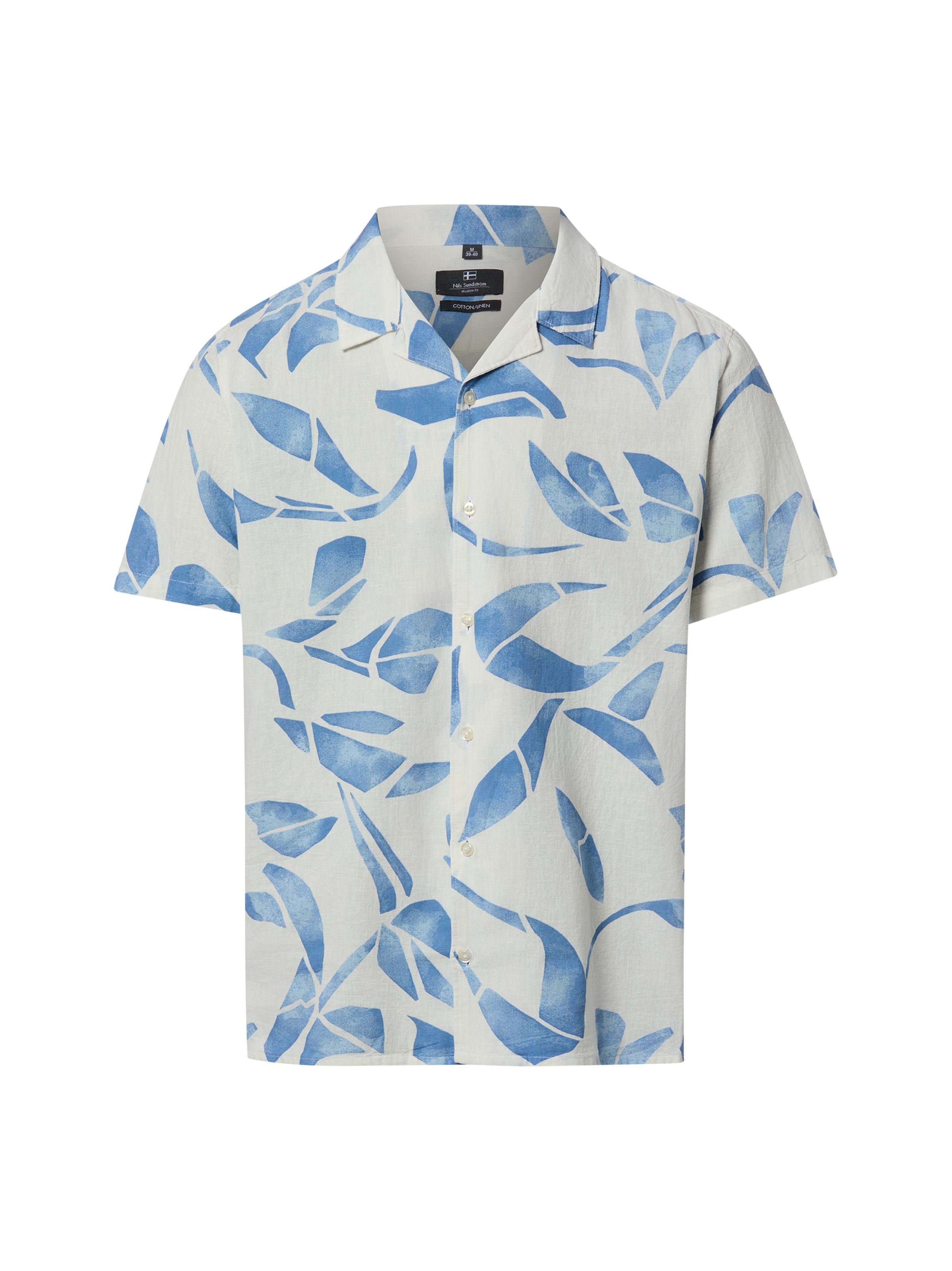 Nils Sundström Regular fit Button Up Shirt in White: front