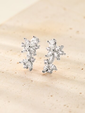 Hey Happiness Ohrringe 'Marquise Flower'‌ in Silber