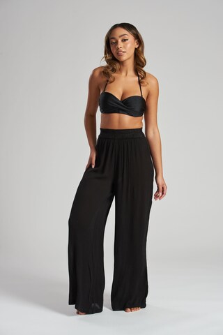 South Beach Wide Leg Hose in Schwarz