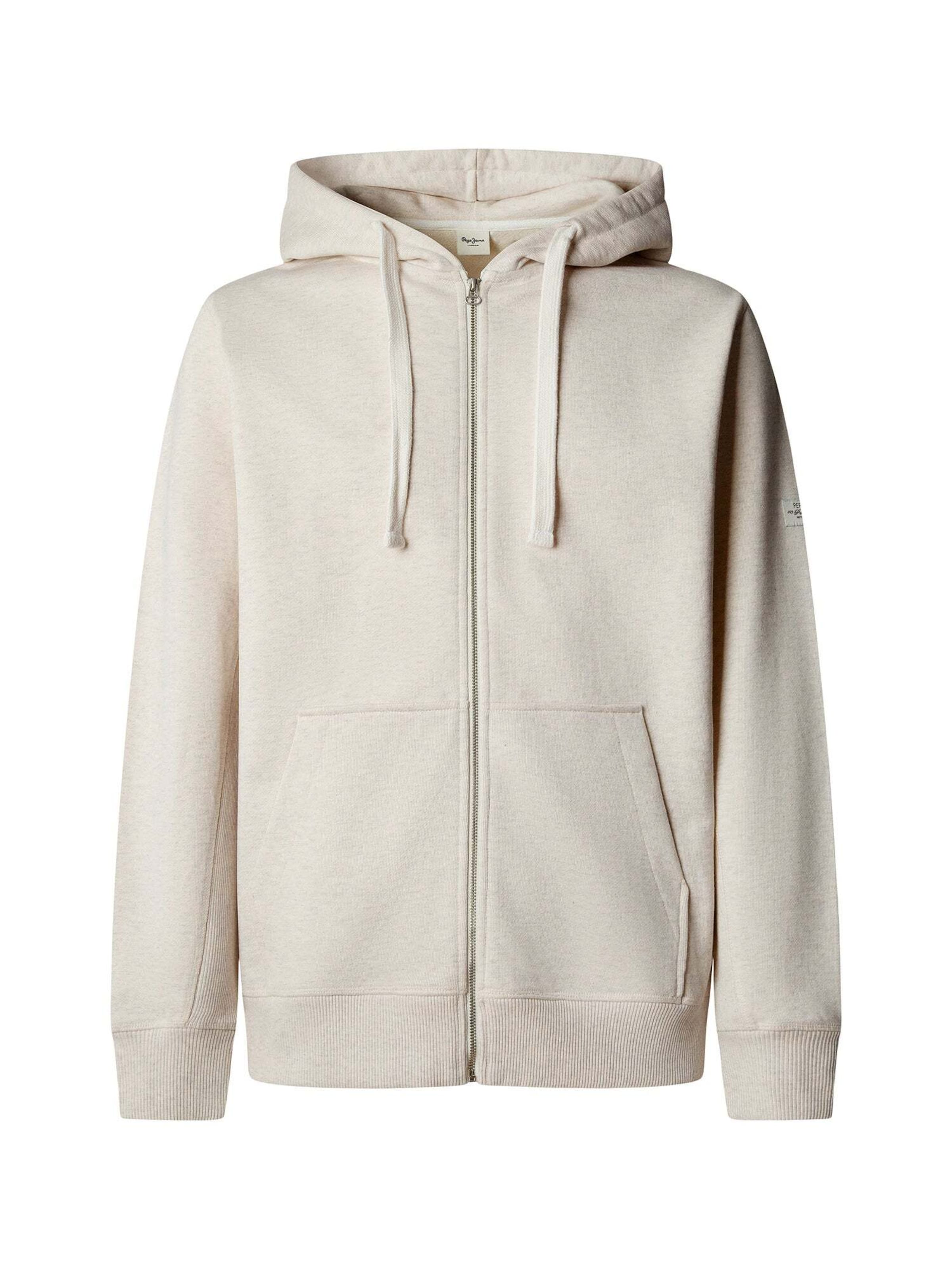Giacca di felpa 'Jasper' di Pepe Jeans in beige: frontale