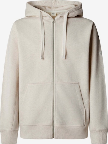 Pepe Jeans Sweat jacket 'Jasper' in Beige: front