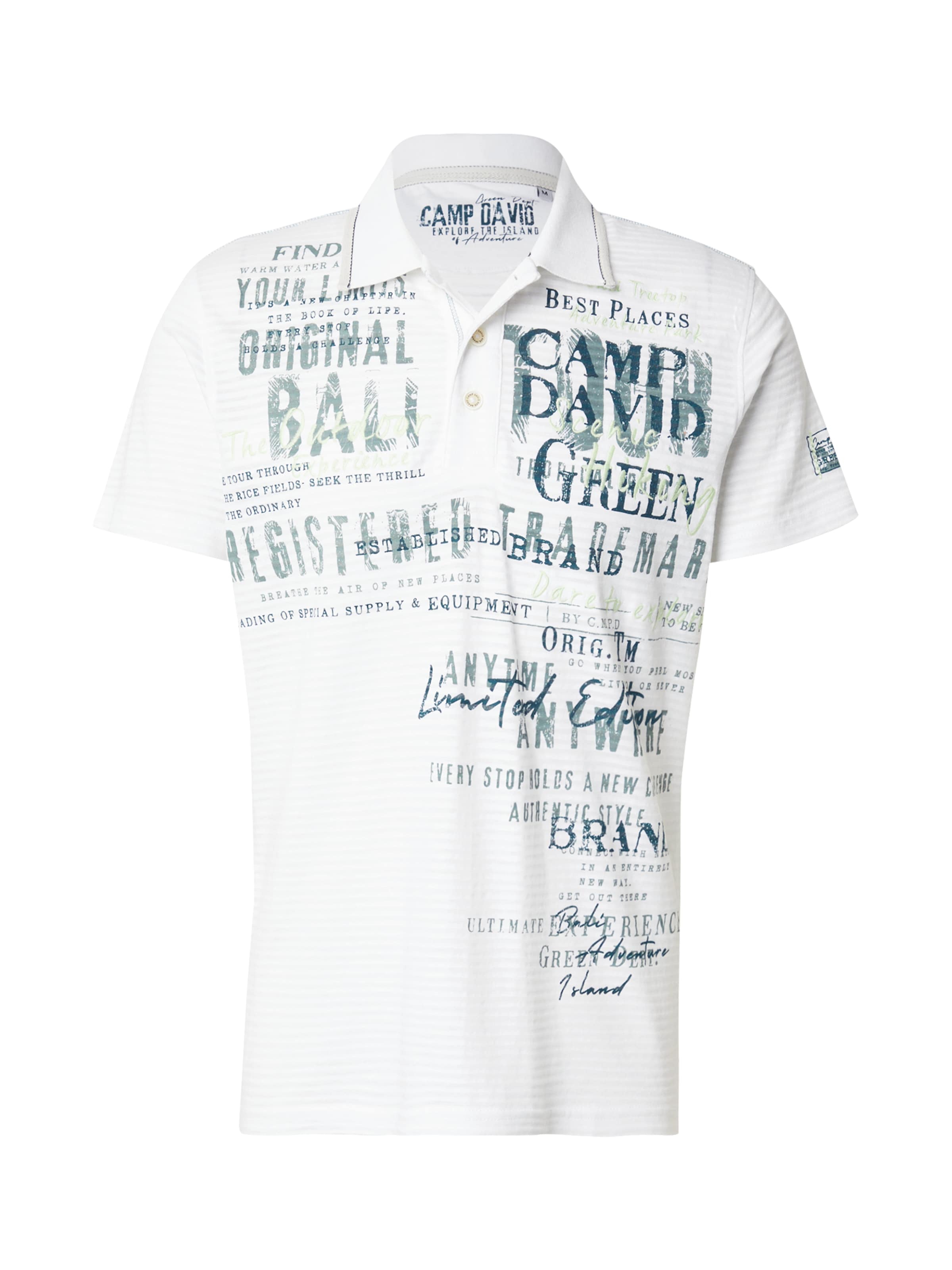 CAMP DAVID Poloshirt in Weiß: Vorderseite