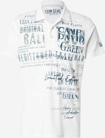 CAMP DAVID Tričko - Biela: predná strana