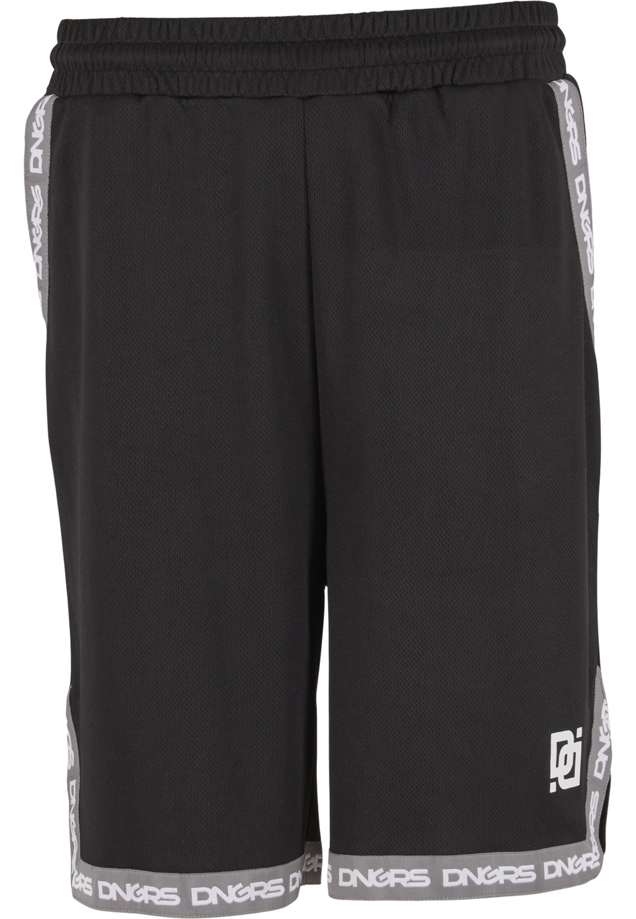 Dangerous DNGRS Regular Trousers 'Dunkin' in Black: front