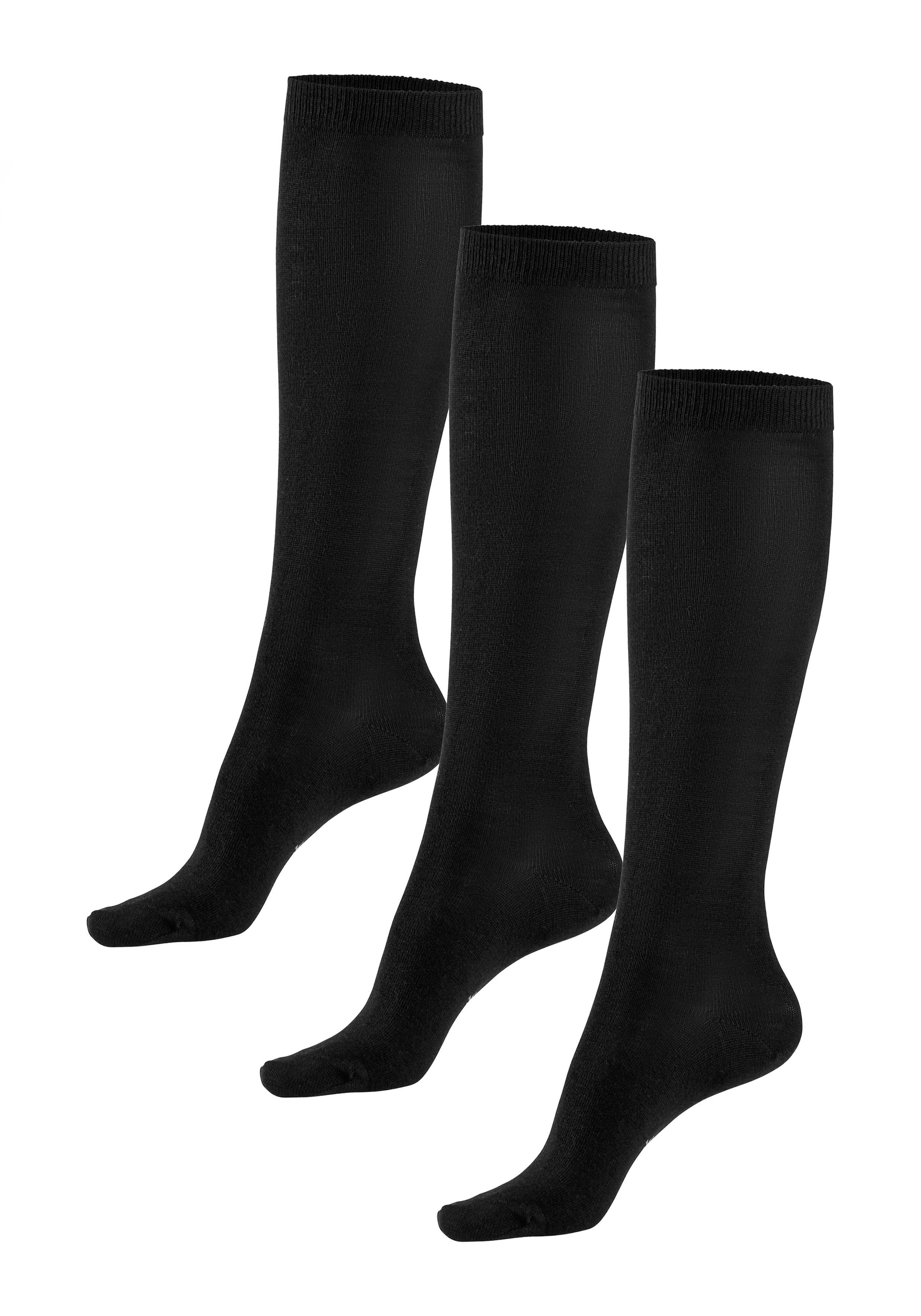 BENCH Kniestrümpfe in Schwarz: Vorderseite