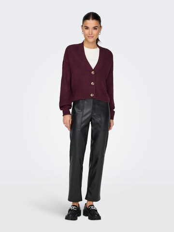 ONLY Gebreid vest 'CAROL' in Rood