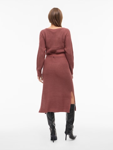 Rochie tricotat 'VIBUBBA' de la VILA pe roșu