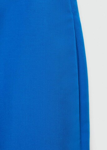 MANGO Wide leg Pleat-Front Pants 'Factory' in Blue