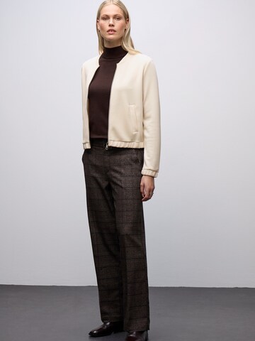 STREET ONE Zip-Up Hoodie in Beige