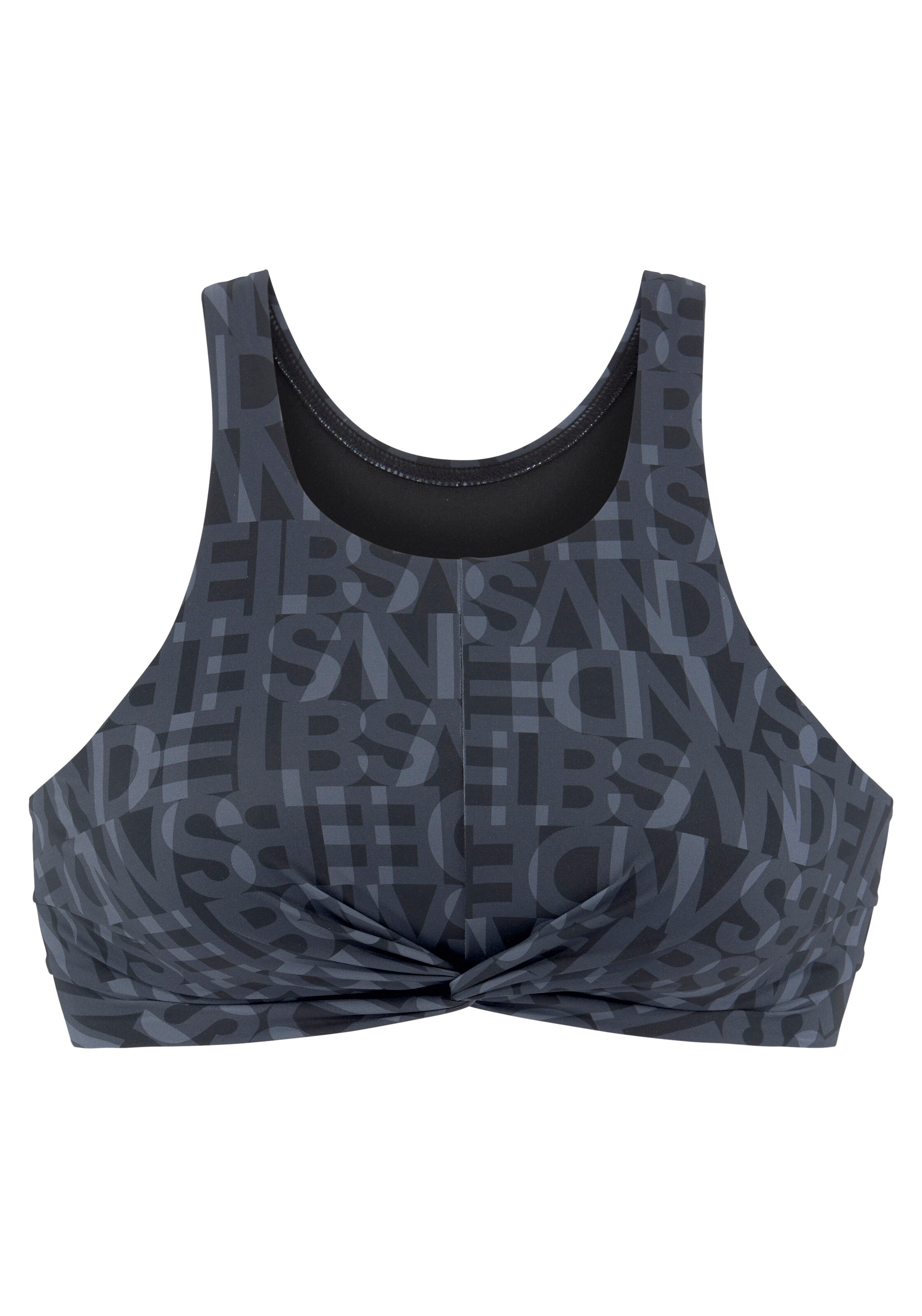 Col haut Hauts de bikini Elbsand en noir : devant