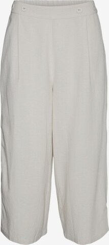 VERO MODA Loose fit Pleat-Front Pants 'GISELLE' in White: front