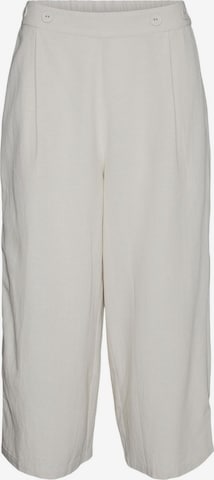 VERO MODA Loose fit Pleat-Front Pants 'GISELLE' in White: front