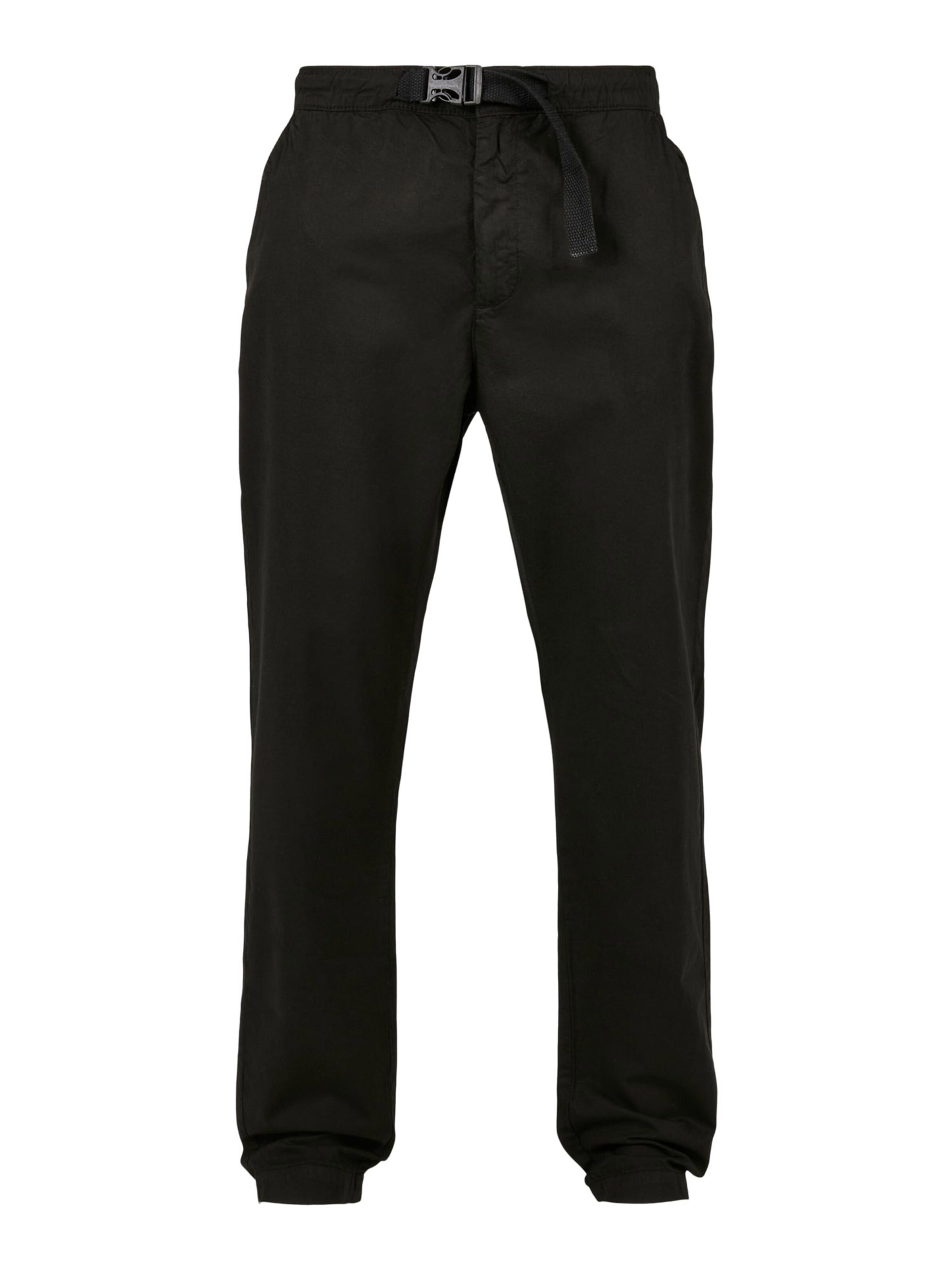 Effilé Pantalon chino Urban Classics en noir : devant