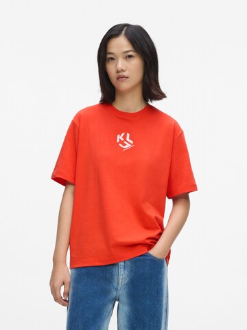 KARL LAGERFELD JEANS - Camisa em vermelho: frente