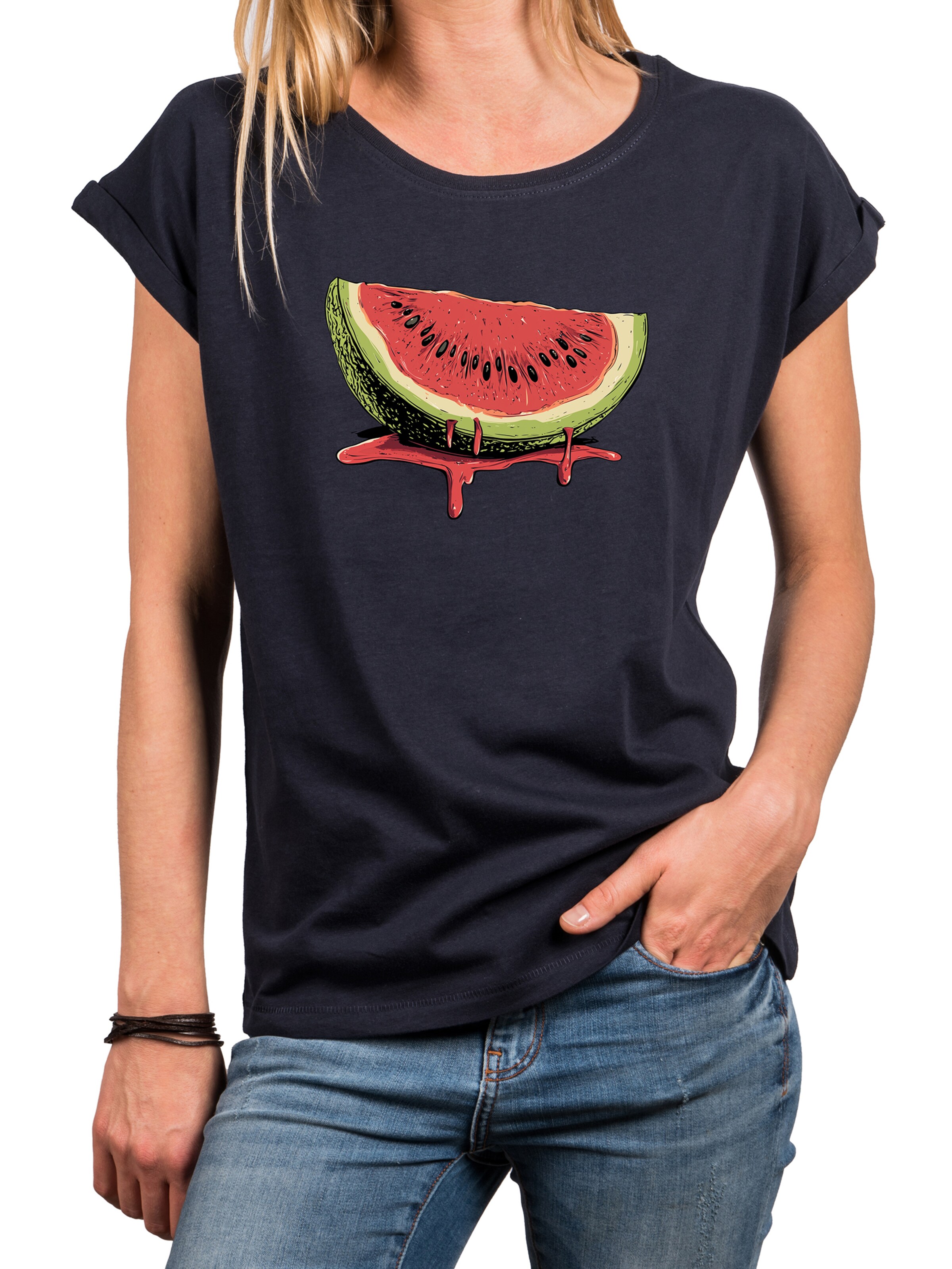 MAKAYA Shirt 'Watermelon' in Blue