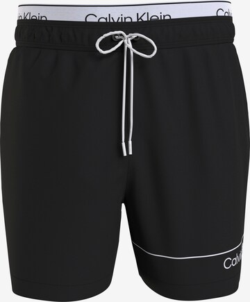 Shorts de bain Calvin Klein Swimwear en noir : devant