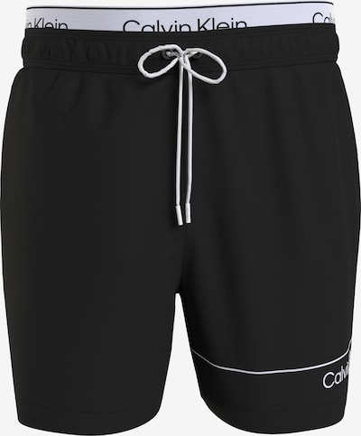 Calvin Klein Swimwear Kratke kopalne hlače | črna / bela barva, Prikaz izdelka