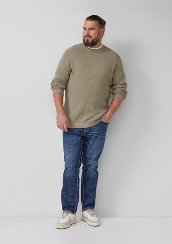 s.Oliver Men Big Sizes Pullover in Beige