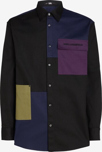 Karl Lagerfeld Skjorte i blå / sennep / lilla / svart, Produktvisning