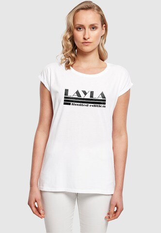 Merchcode Shirt 'Layla - Limited Edition' in Wit: voorkant