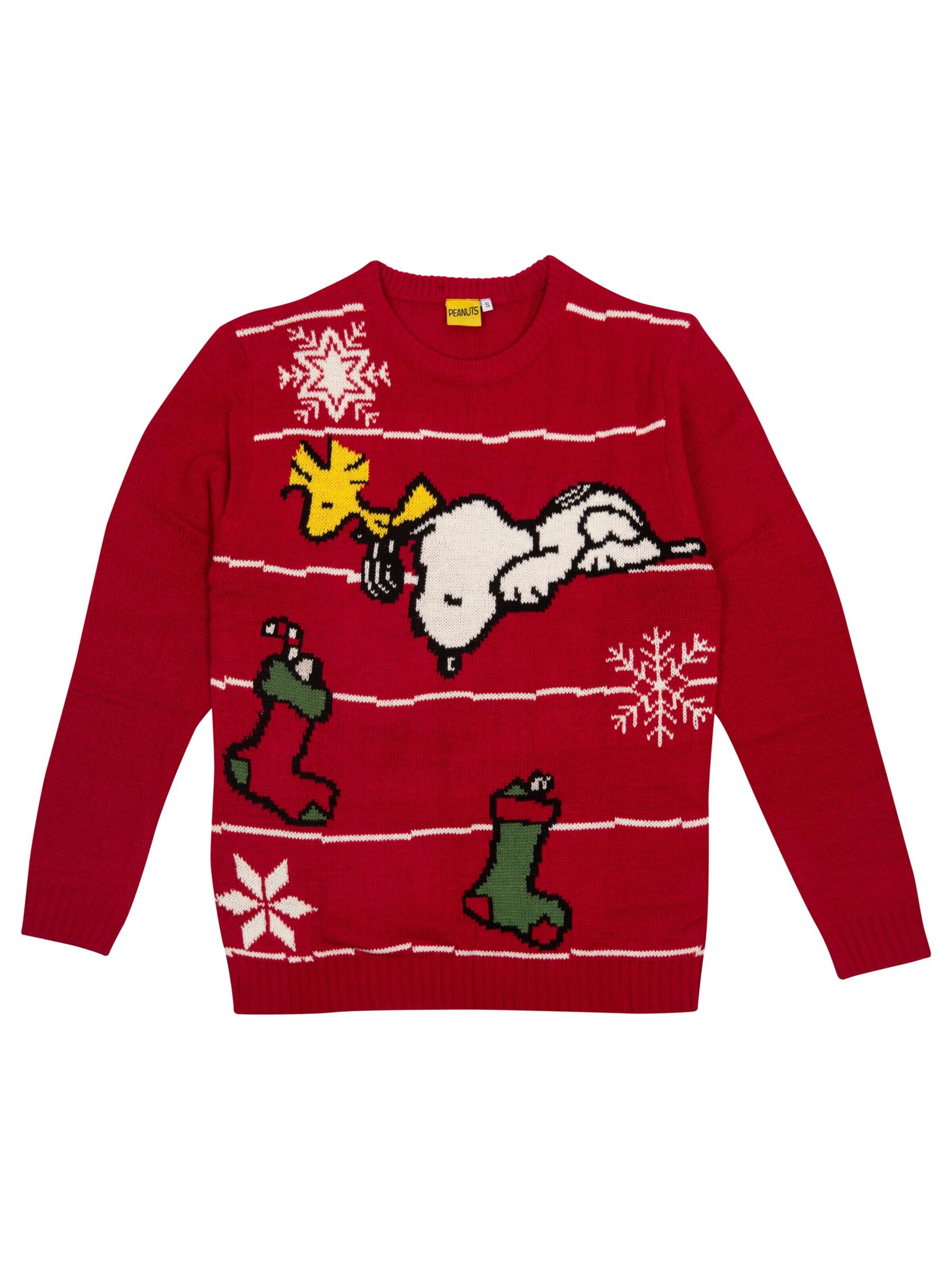 Snoopy & Die Peanuts Sweater in Red: front