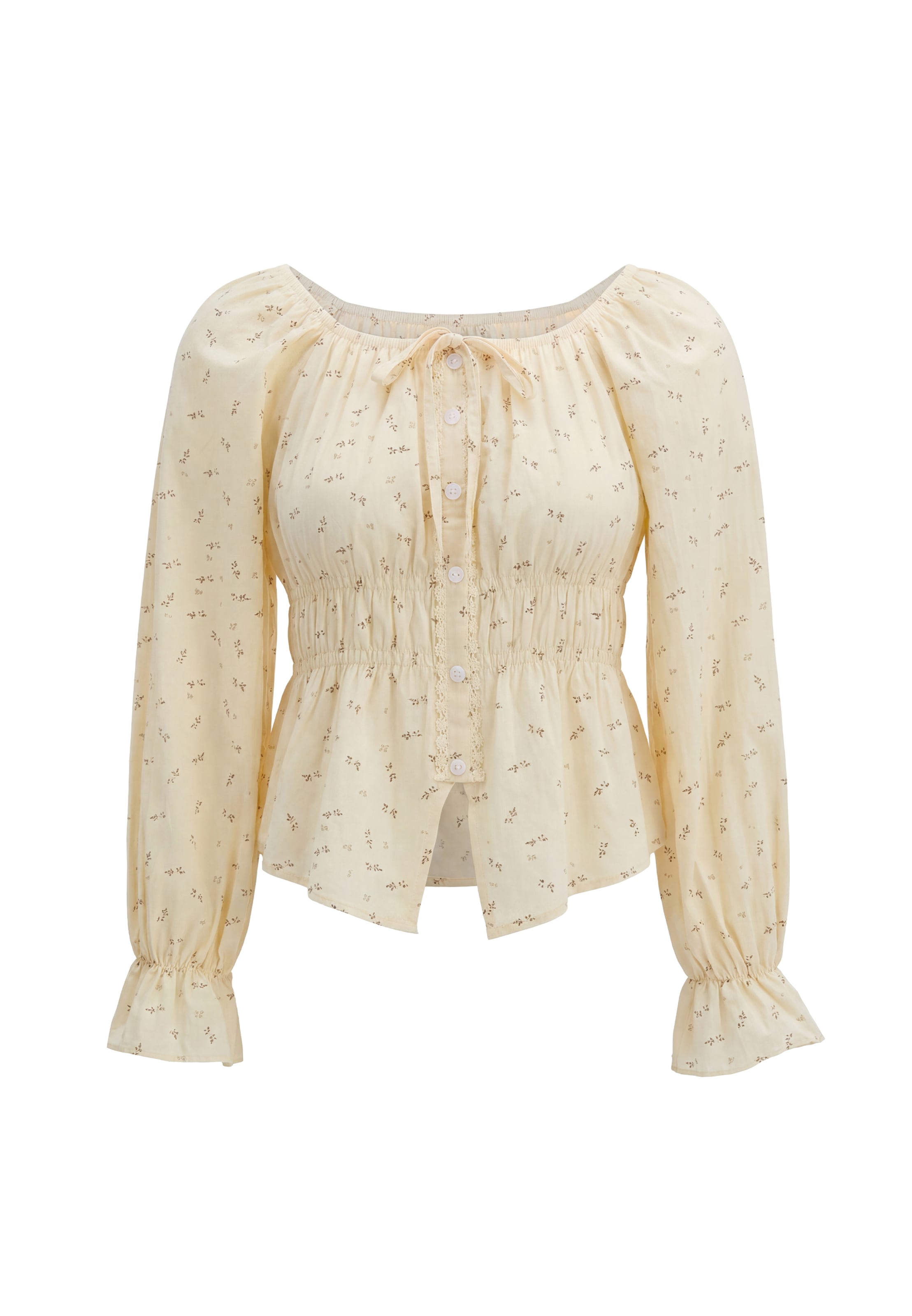 Usha Blusa en S en amarillo claro / gris, Vista del producto